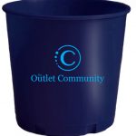 Dark Blue Printed Offering Bucket With Logo